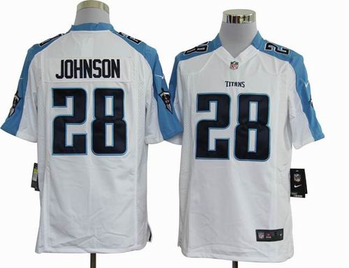 2012 Nike Tennessee Titans 28 Chris Johnson white Game Jerseys