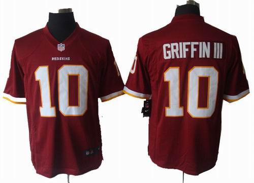 2012 Nike Washington Redskins #10 Robert Griffin III Red game jerseys