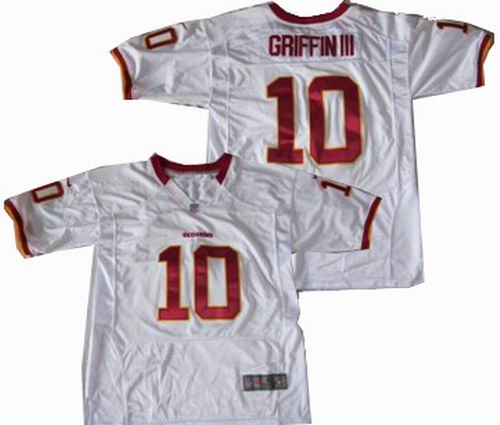 2012 Nike Washington Redskins #10 Robert Griffin III White elite jerseys