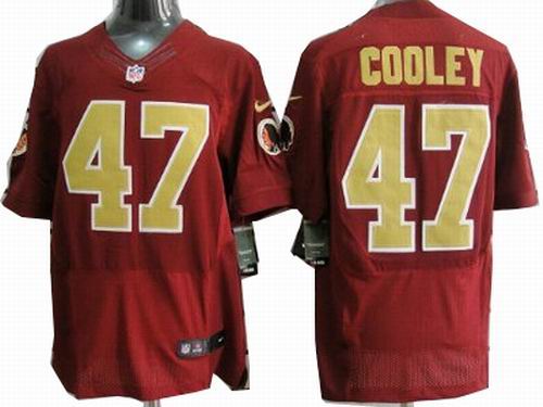 2012 Nike Washington Redskins #47 Chris Cooley red Elite 80TH Anniversary throwback Jersey
