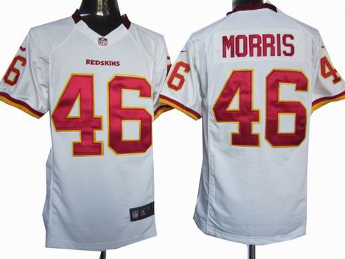 2012 Nike Washington Redskins 46# Alfred Morris white game Jersey