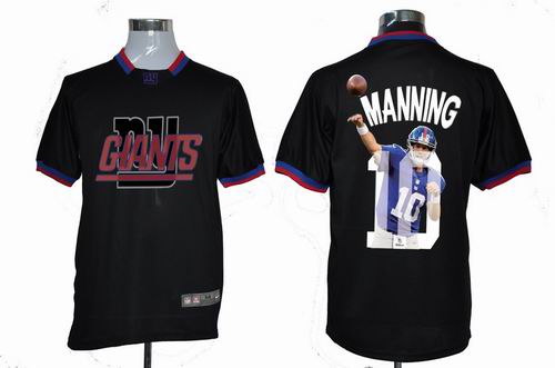 2012 Nike printed New York Giants 10# Eli Manning Portrait Fashion Game Jersey