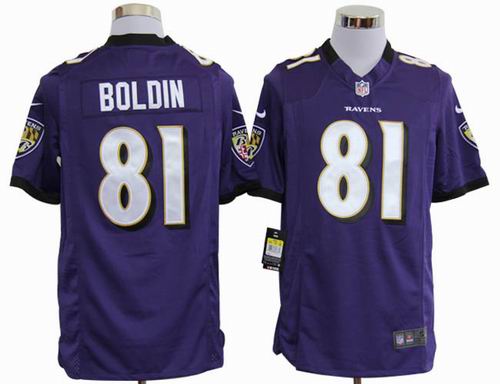 2012 nike Baltimore Ravens #81 Anquan Boldin purple game jerseys