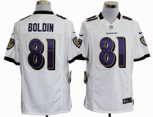2012 nike Baltimore Ravens #81 Anquan Boldin white game jerseys