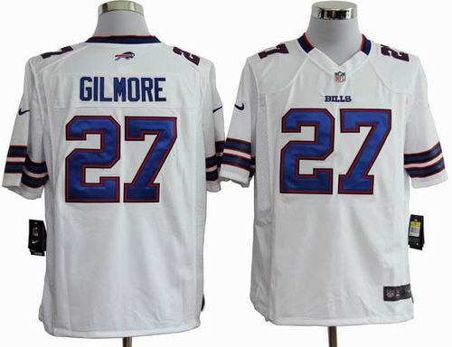 2012 nike Buffalo Bills #27 Stephen Gilmore white game jerseys