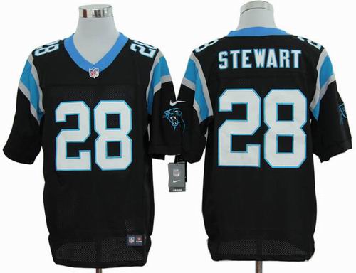 2012 nike Carolina Panthers #28 Jonathan Stewart black elite jersey