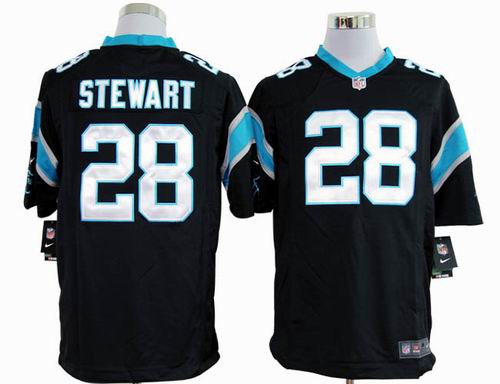 2012 nike Carolina Panthers #28 Jonathan Stewart black game jersey
