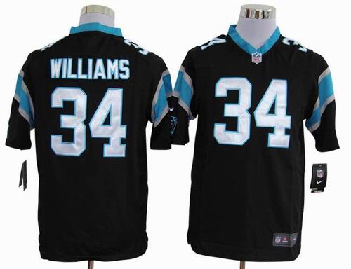 2012 nike Carolina Panthers #34 DeAngelo Williams game black jerseys