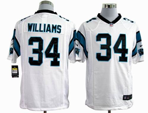 2012 nike Carolina Panthers #34 DeAngelo Williams game white jerseys