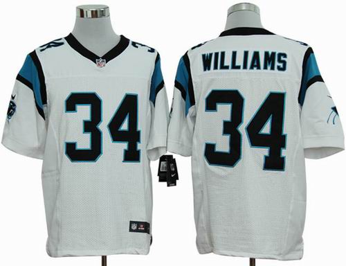 2012 nike Carolina Panthers #34 DeAngelo Williams white elite jerseys