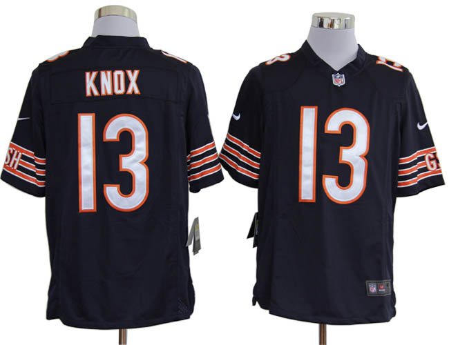 2012 nike Chicago Bears #13 Johnny Knox blue game Jersey