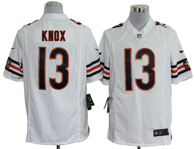 2012 nike Chicago Bears #13 Johnny Knox white game Jersey