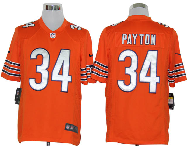 2012 nike Chicago Bears #34 Walter Payton orange game jerseys