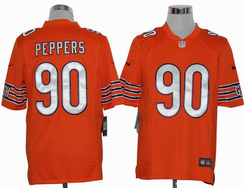 2012 nike Chicago Bears #90 Julius Peppers orange game jerseys