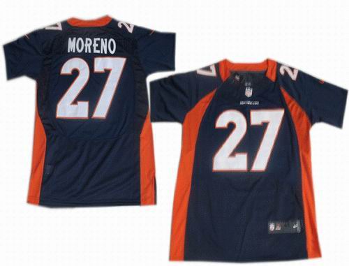 2012 nike Denver Broncos #27 Knowshon Moreno Blue Elite jerseys