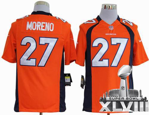 2012 nike Denver Broncos #27 Knowshon Moreno orange game 2014 Super bowl XLVIII(GYM) Jersey