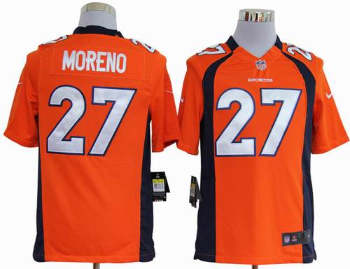 2012 nike Denver Broncos #27 Knowshon Moreno orange game jerseys