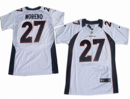 2012 nike Denver Broncos #27 Knowshon Moreno white Elite jerseys