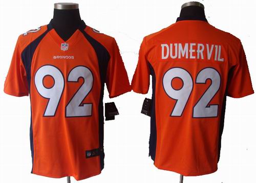 2012 nike Denver Broncos #92 Elvis Dumervil orange game Jersey