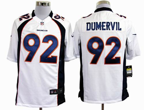 2012 nike Denver Broncos #92 Elvis Dumervil white game Jersey