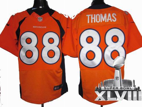 2012 nike Denver Broncos 88# Demaryius Thomas orange elite 2014 Super bowl XLVIII(GYM) Jersey