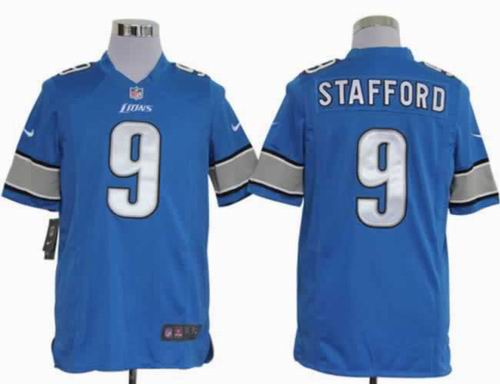 2012 nike Detroit Lions #9 Matthew Stafford blue game Jerseys