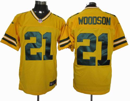 2012 nike Green Bay Packers #21 Charles Woodson yellow elite jerseys