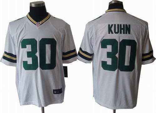 2012 nike Green Bay Packers #30 John Kuhn white game jerseys