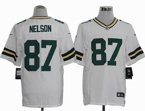 2012 nike Green Bay Packers #87 Jordy Nelson white elite jerseys