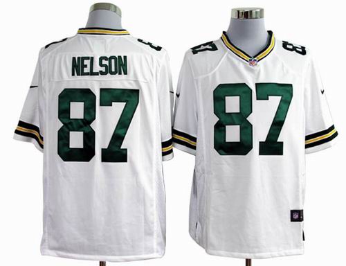 2012 nike Green Bay Packers #87 Jordy Nelson white game jerseys