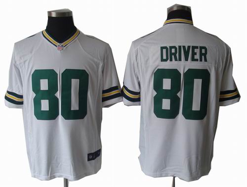 2012 nike Green Bay Packers 80# Donald Driver white game Jersey