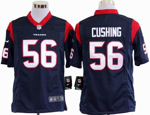 2012 nike Houston Texans #56 Brian Cushing Blue game Jersey