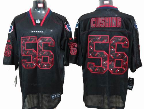 2012 nike Houston Texans #56 Brian Cushing Lights Out Black elite special edition Jersey