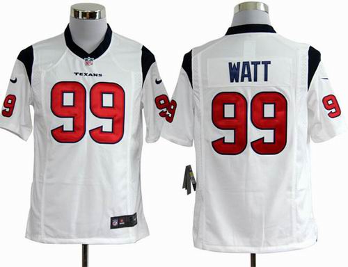2012 nike Houston Texans 99 Watt game white Jerseys