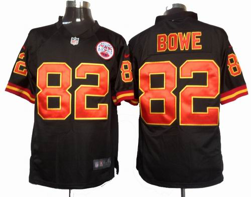 2012 nike Kansas City Chiefs #82 Dwayne Bowe black game Jersey