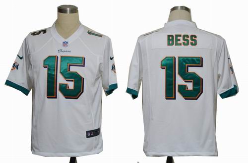 2012 nike Miami Dolphins #15 Davone Bess white game jerseys