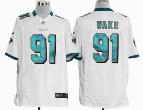 2012 nike Miami Dolphins #91 Cameron Wake white game Jersey
