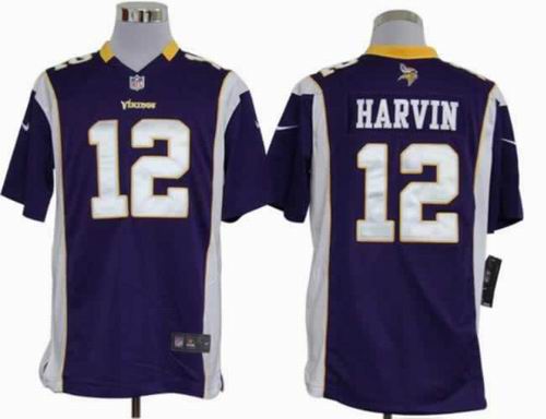 2012 nike Minnesota Vikings 12# Percy Harvin Purple game Jersey