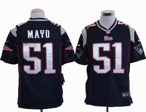 2012 nike New England Patriots #51 Jerod Mayo blue game jerseys
