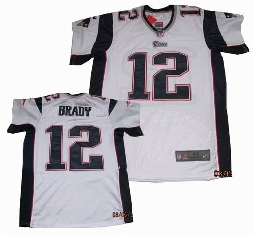 2012 nike New England Patriots 12# Tom Brady White elite jerseys