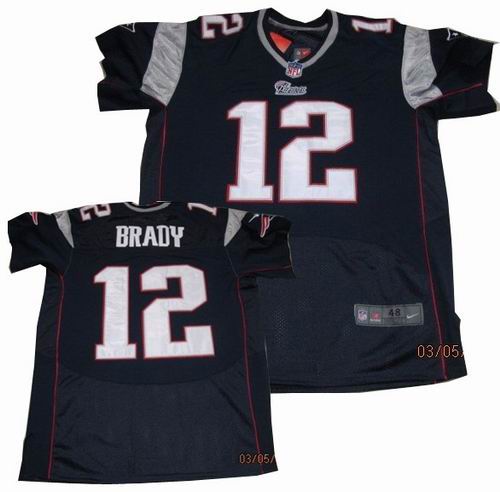 2012 nike New England Patriots 12# Tom Brady blue elite jerseys