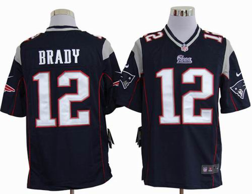2012 nike New England Patriots 12# Tom Brady blue game jerseys