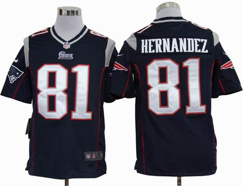 2012 nike New England patriots #81 Hernandez blue game Jerseys