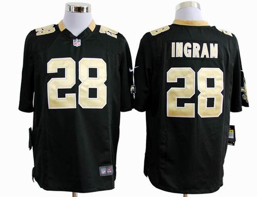 2012 nike New Orleans Saints 28# Mark Ingram black game jerseys