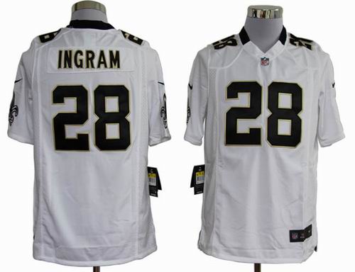 2012 nike New Orleans Saints 28# Mark Ingram white game jerseys