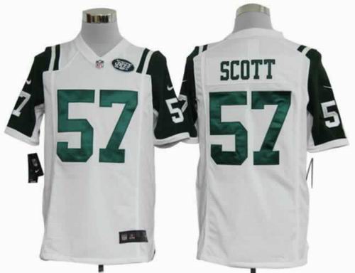 2012 nike New York Jets #57 Bart Scott white game jersey
