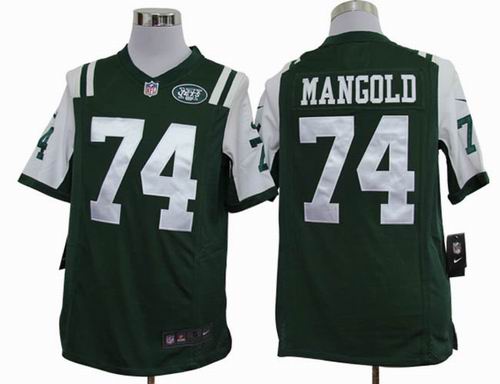 2012 nike New York Jets #74 Nick Mangold green game jerseys