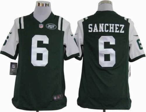 2012 nike New York Jets 6 Mark Sanchez green game Jersey