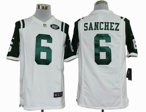 2012 nike New York Jets 6 Mark Sanchez white game Jersey