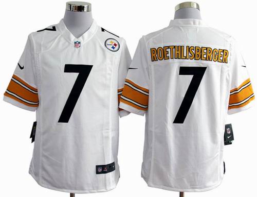 2012 nike Nike Pittsburgh Steelers 7 Ben Roethlisberger white game jerseys